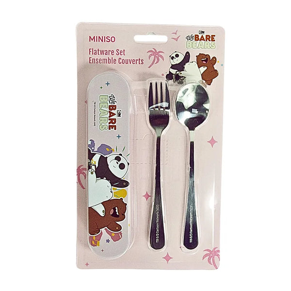 We Bare Bears Seaside Music Festival Flatware Set (Fork & Spoon)