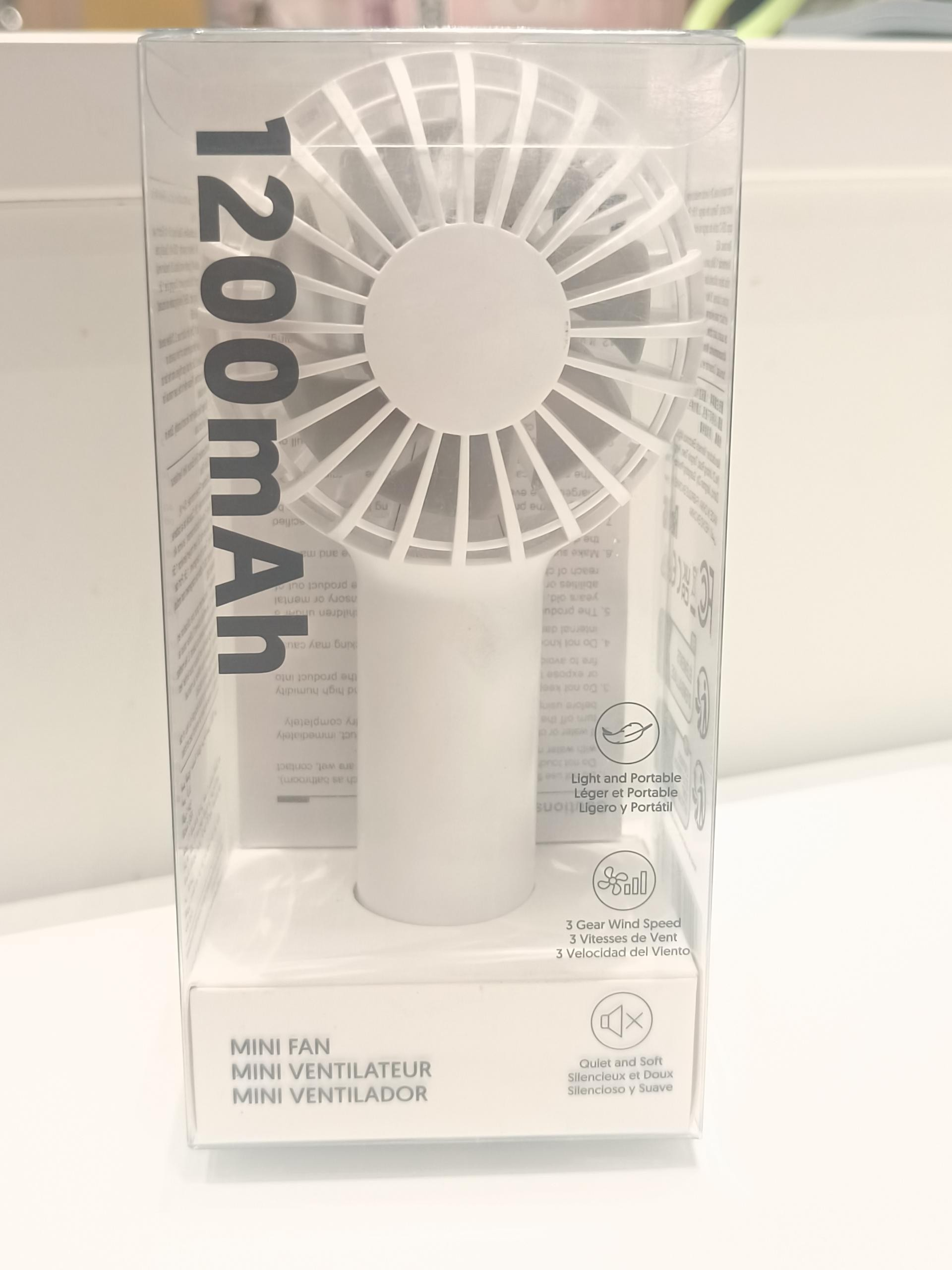 Candy Series 1200mAh Mini Fan (White) Candy Series 1200mAh Mini Fan (White)