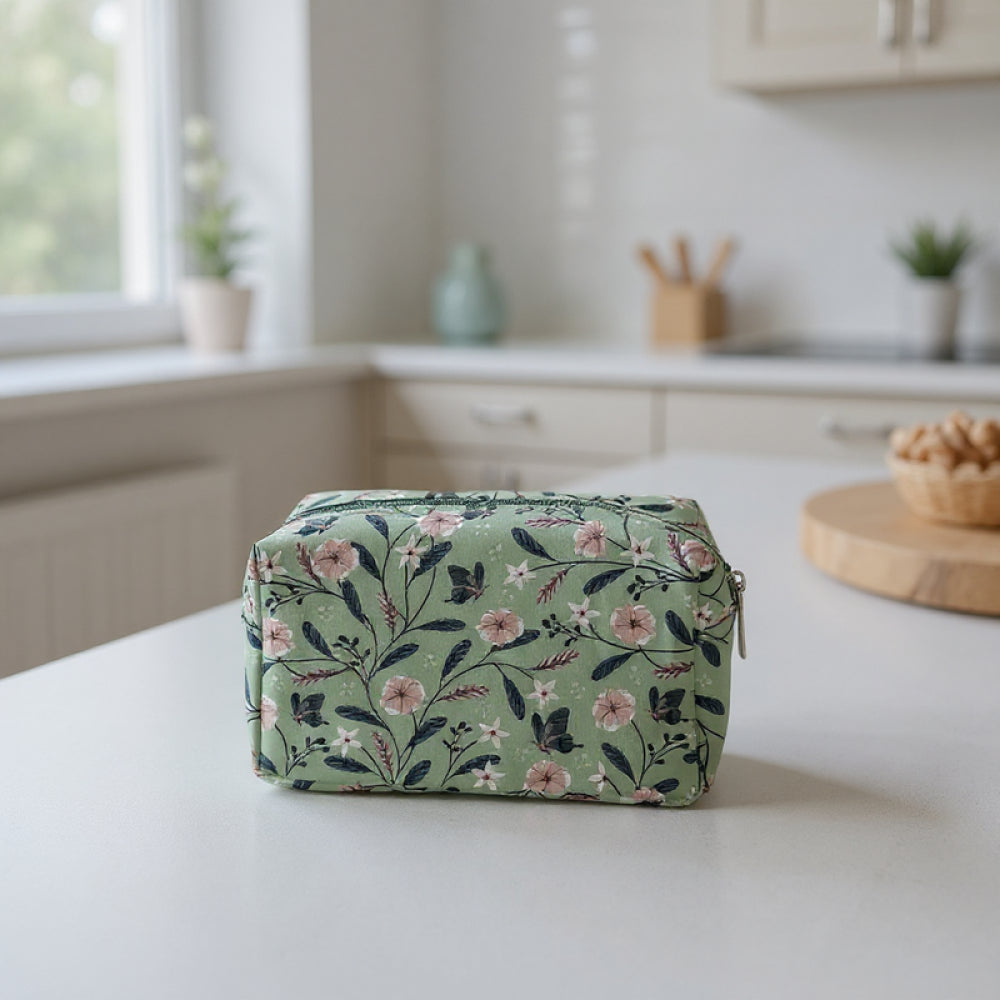 Green Wilderness Floral Rectangular Cosmetic Bag Green Wilderness Floral Rectangular Cosmetic Bag