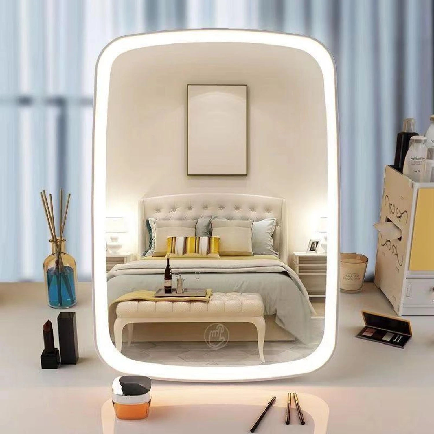 LED Makeup Mirror with Storage Stand Model: SCJZ-2103