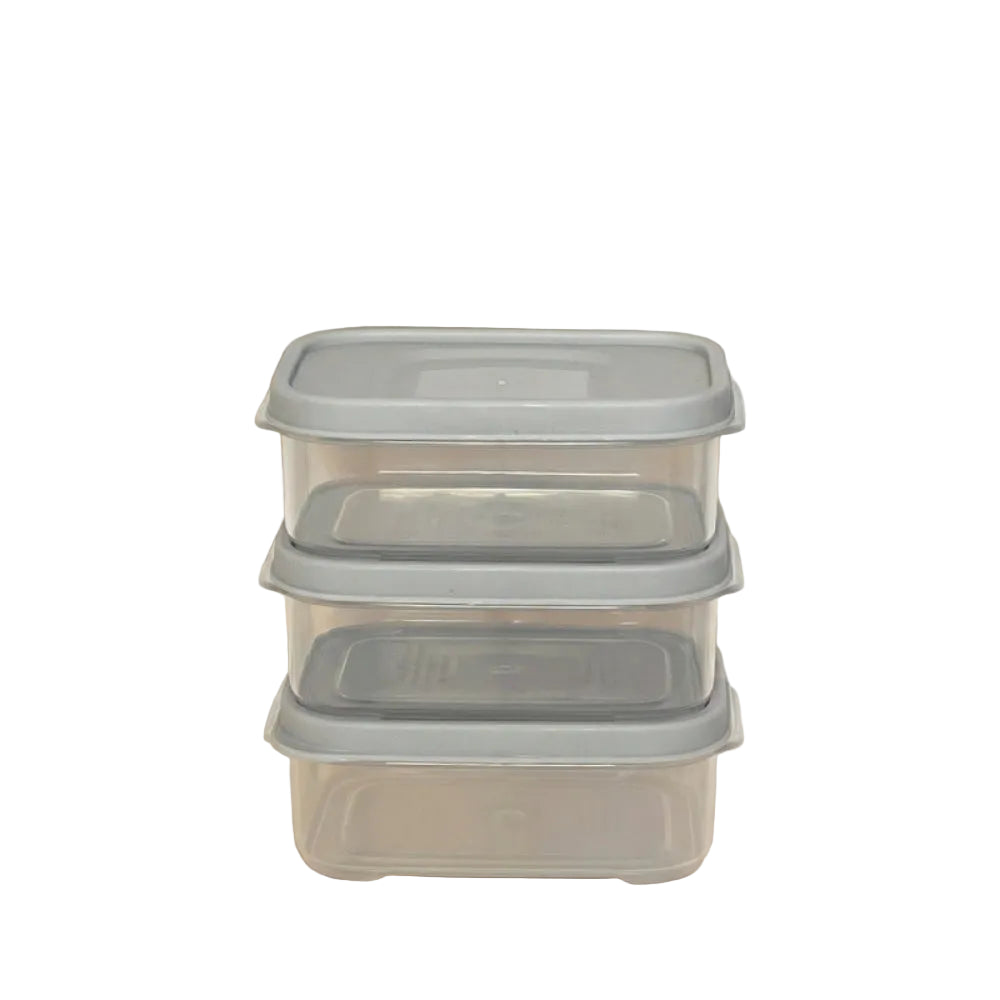 Solid Color Food Containers Set 200mL (3 pcs)(Beige)