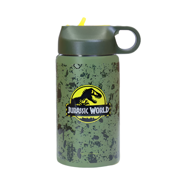 Jurassic World Kids' Steel Bottle with Handle (550mL)(Dark Green)
