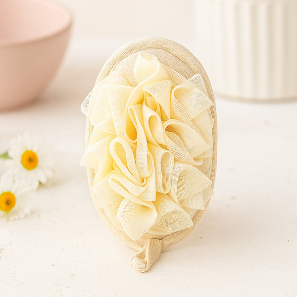 Harmony Series Double-Sided Shower Sponge with Loofah