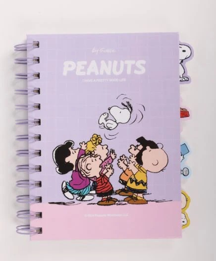 Snoopy Colorful Life Collection Wire-bound Book with Bookmark Separating Pages 12.4x16.8cm (80 Sheets) PDQ