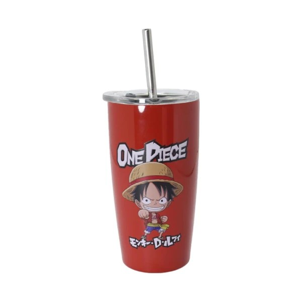 One Piece Collection Steel Tumbler with Straw (530mL)(Red) One Piece Collection Steel Tumbler with Straw (530mL)(Red)