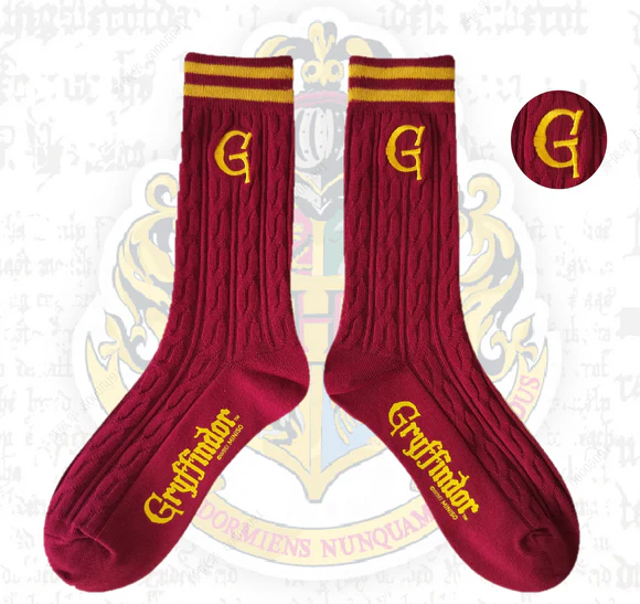 Harry Potter Striped Crew Socks(Gryffindor)