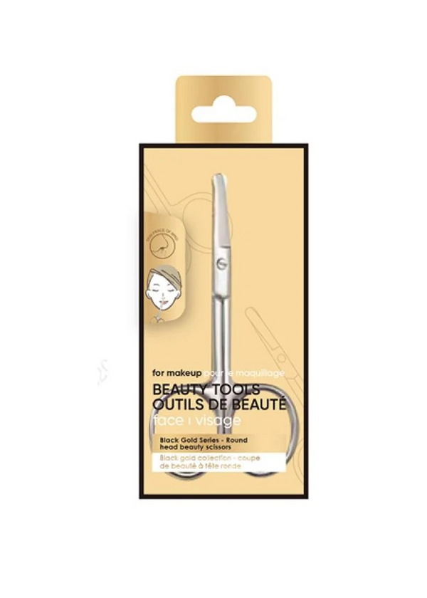 Black Gold Series Rounded-Tip Eyebrow Scissors