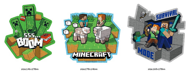 Minecraft - Figure Soft-Magnet Puzzle (3 Assorted Models) (PDQ)