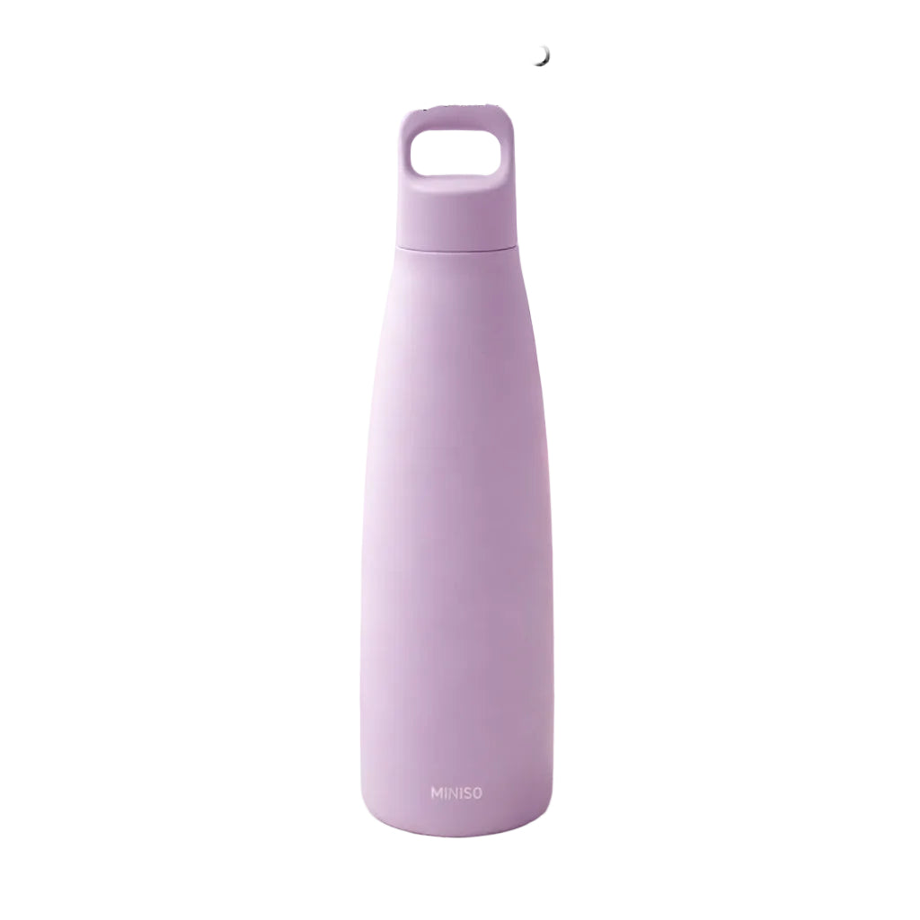 MINISO Colorful Series Double-Wall Insulated Bottle with Handle 500mL(Purple) MINISO Colorful Series Double-Wall Insulated Bottle with Handle 500mL(Purple)
