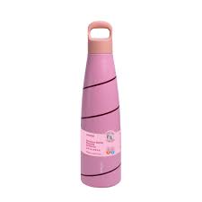 MINISO Colorful Series Double-Wall Insulated Bottle with Handle 500mL(Dark Pink Stripe) MINISO Colorful Series Double-Wall Insulated Bottle with Handle 500mL(Dark Pink Stripe)
