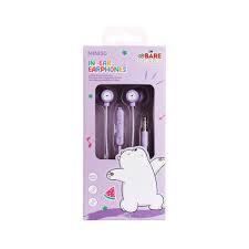 We Bare Bears Seaside Music Festival  3.5mm in-Ear Earphones  Model: PA371(Ice Bear)