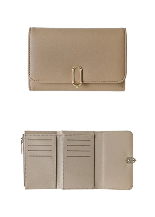 Women's Wallet with Letter Decoration(Brown)