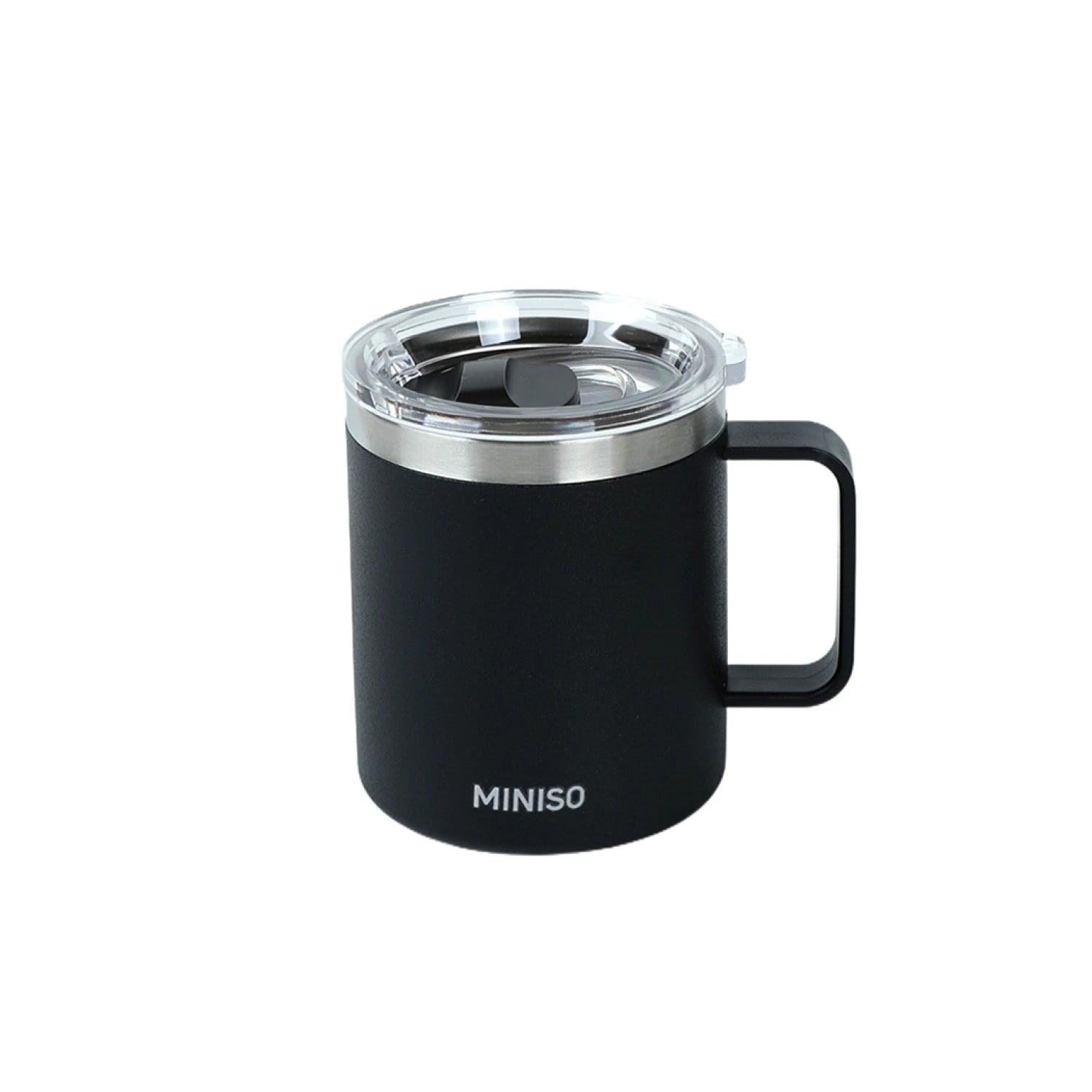 Coffee Series Double-Wall Stainless Steel Mug with Handle 450mL(Black)