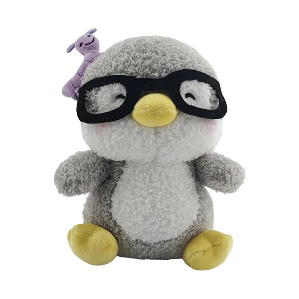 Mini Family - 8in. Sitting Plush Toy(Glasses Gray Penguin Penman)