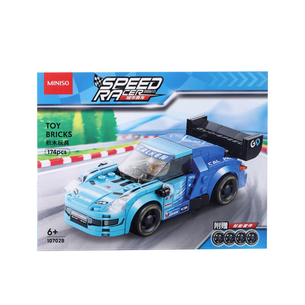 Building Blocks 10702B (Blue Racing Car)