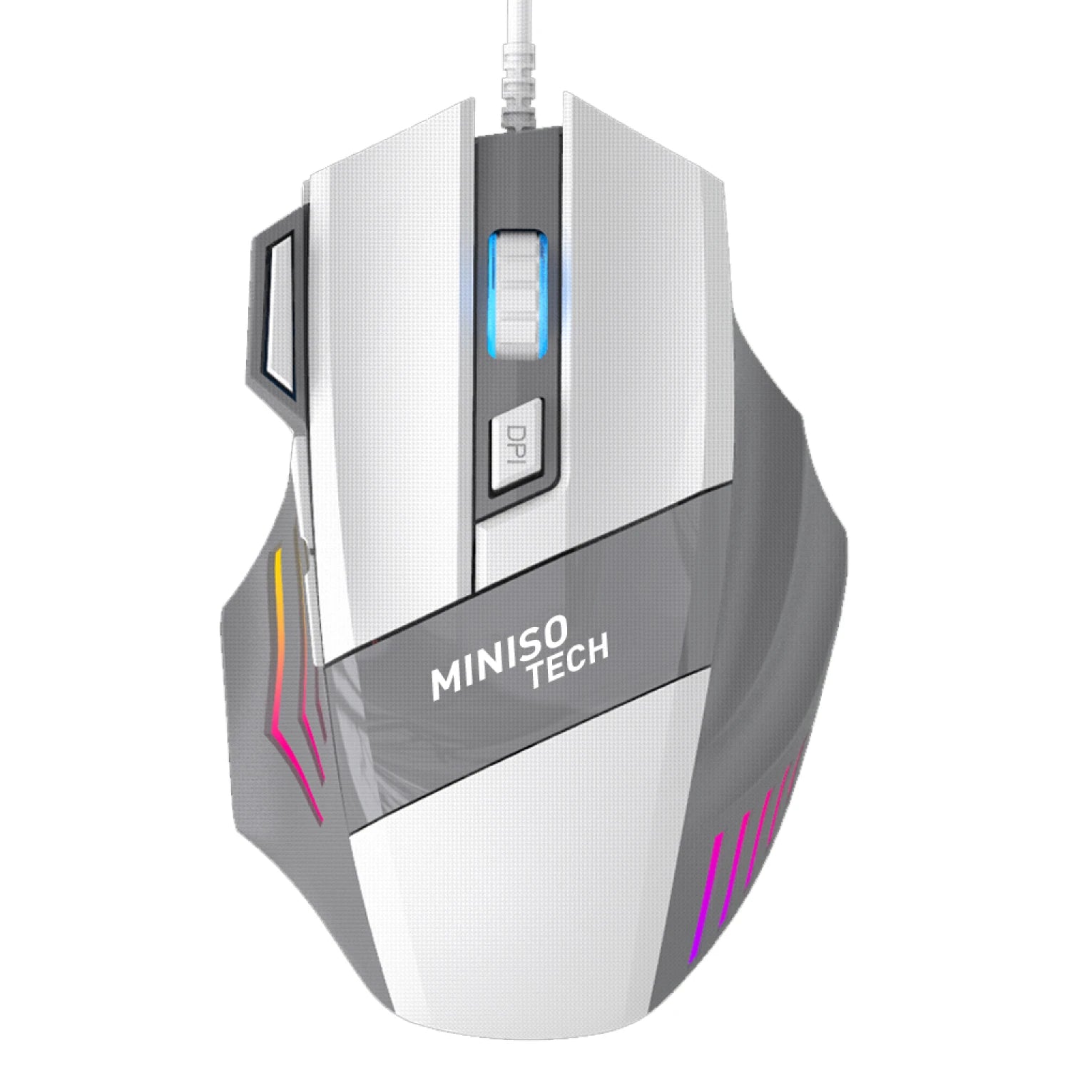 TECH Series Wired Rainbow LED Backlit Mouse Model: SW-M666(White)