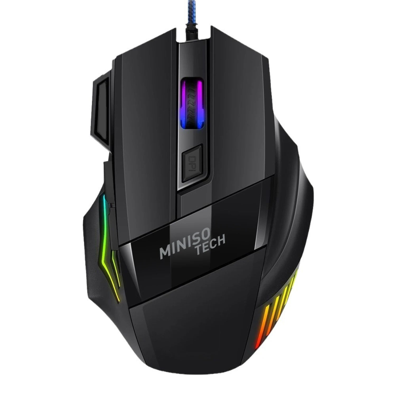 TECH Series Wired Rainbow LED Backlit Mouse Model: SW-M666(Black)