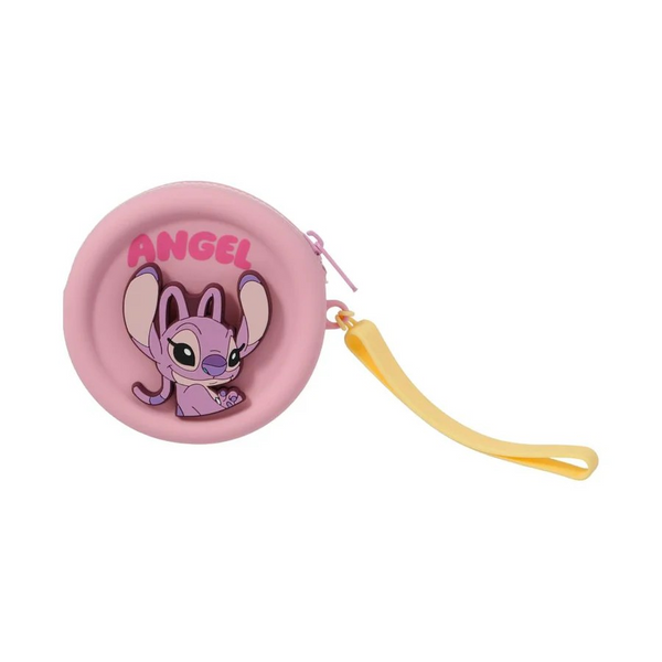 Disney Lilo & Stitch Collection Silicone Coin Purse(Angel,Pink)