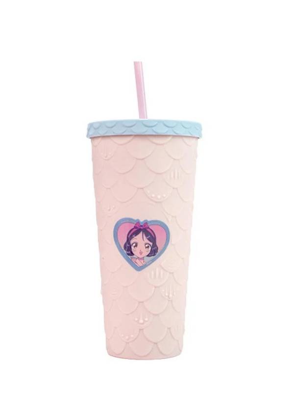 Disney Manga Princess Collection Plastic Tumbler with Straw (700mL)