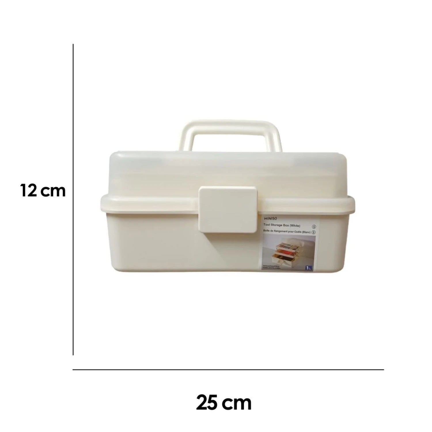 Three-Layer Foldable Tool Storage Box (S)(White)