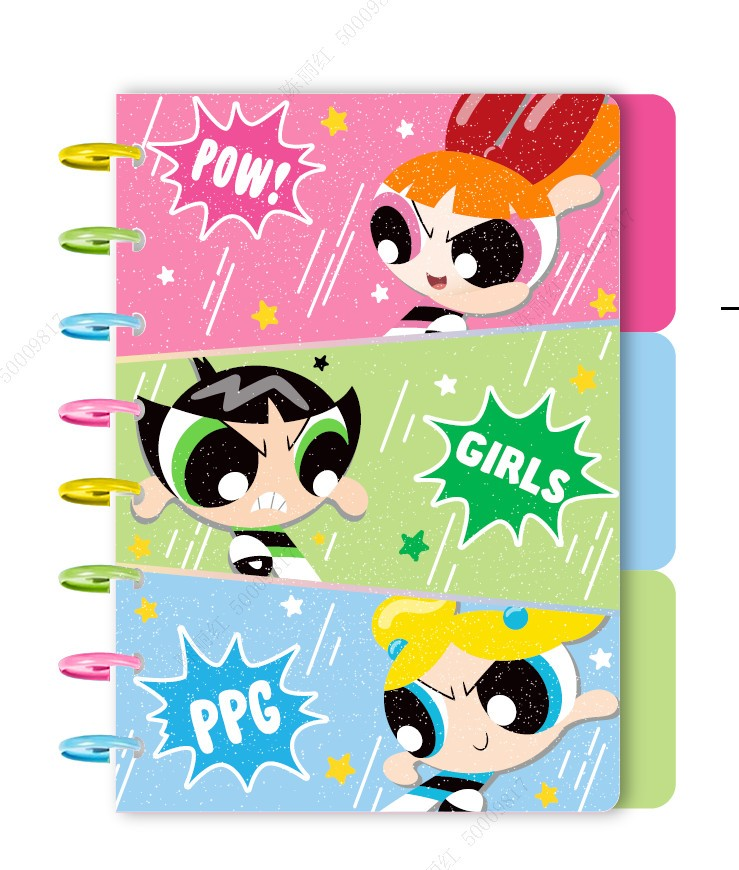 The Powerpuff Girls Collection Mushroom Wire-bound Book (80 Sheets) The Powerpuff Girls Collection Mushroom Wire-bound Book (80 Sheets)