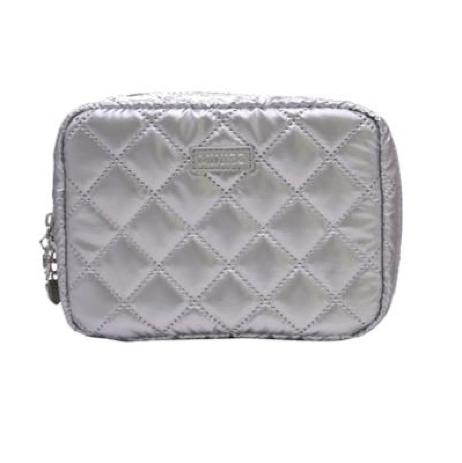 Bowknot Series Diamond Pattern Cosmetic Bag(Silver)