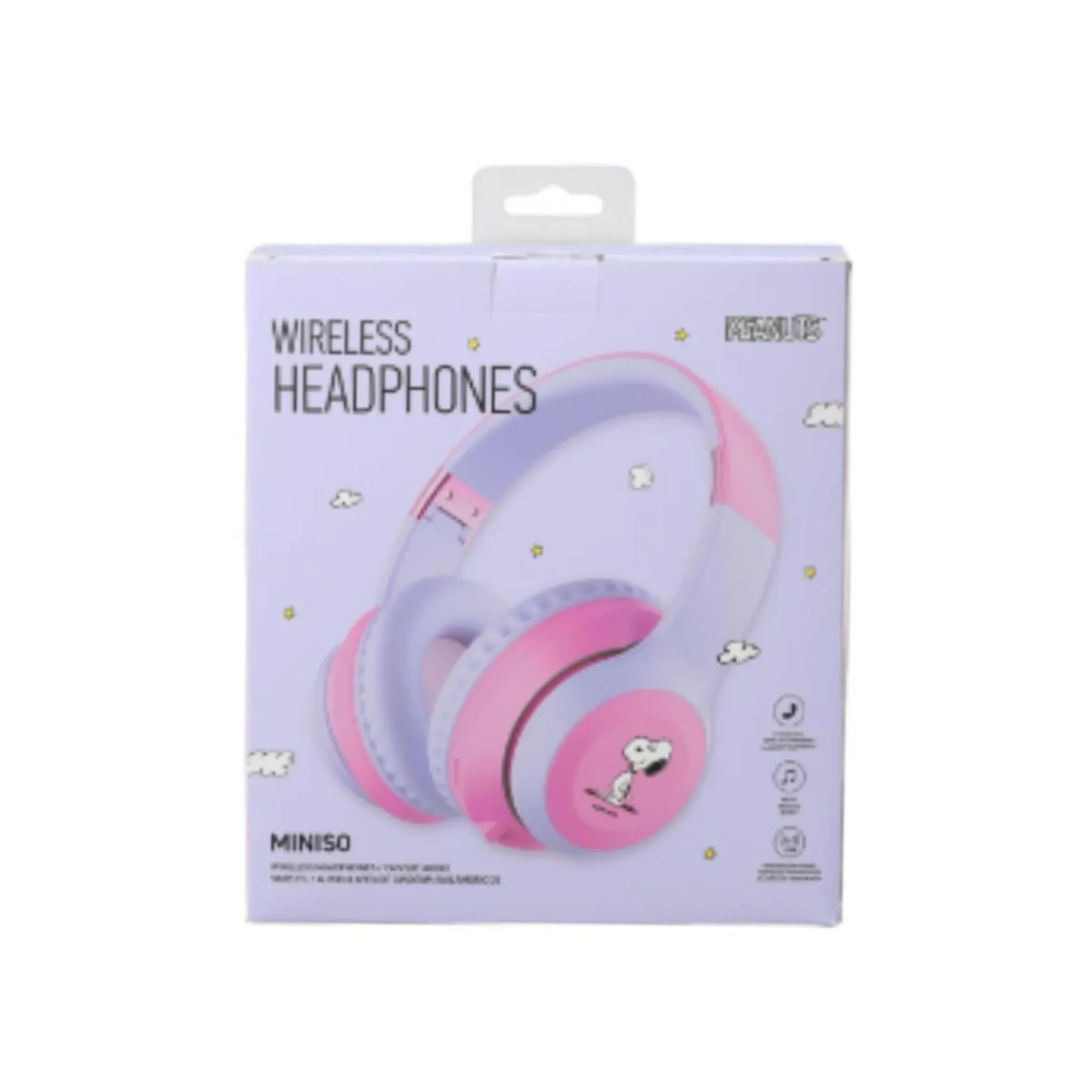 Snoopy Colorful Vintage Collection Wireless Headphones Model: 23BV10(Purple Pink)