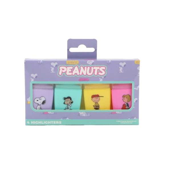 Snoopy Colorful Vintage Collection Highlighter Set (4-Piece Set) (PDQ)