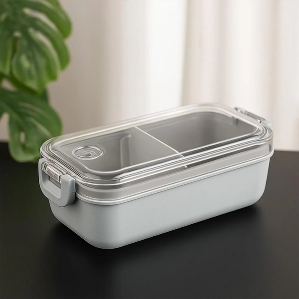 Graceful Series 2 Compartments Lunch Box 450mL(Gray)