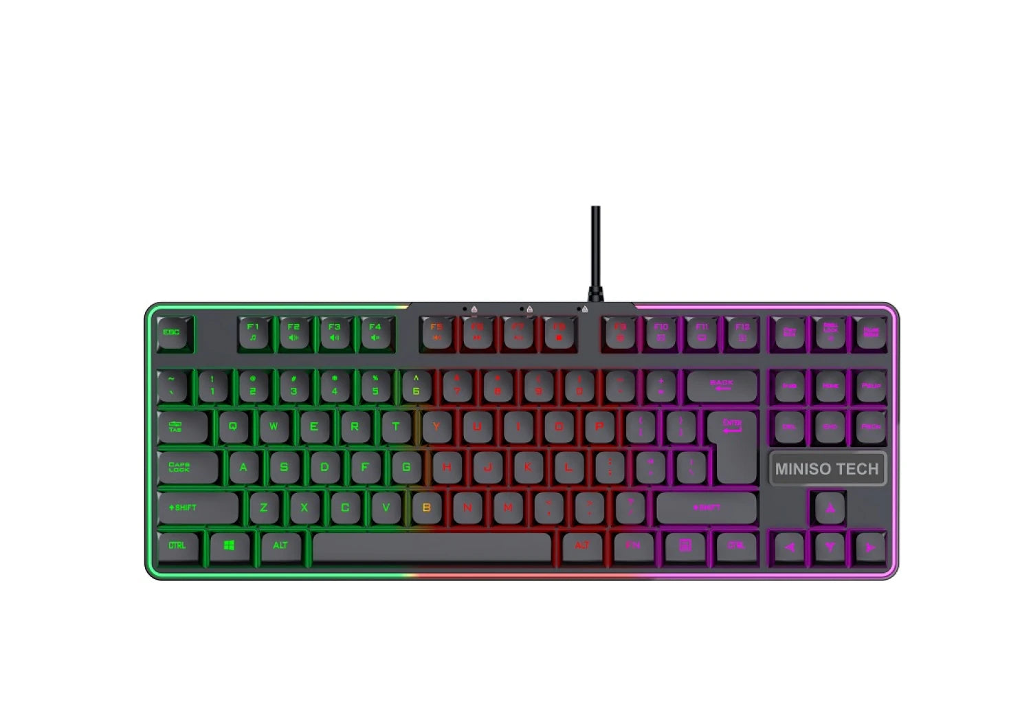 TECH Series Wired Rainbow LED Backlit Keyboard Model: SW-GK806(Black)