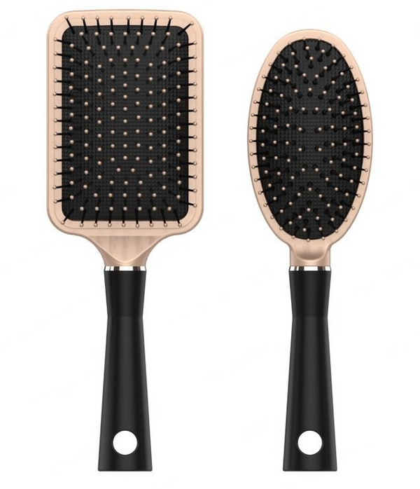 Black Golden Series Massager Cushion Brush(Round)