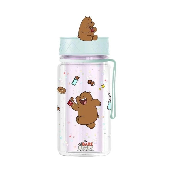 We Bare Bears Collection Dessert Series Double Wall Plastic Bottle (300mL)(Grizz)