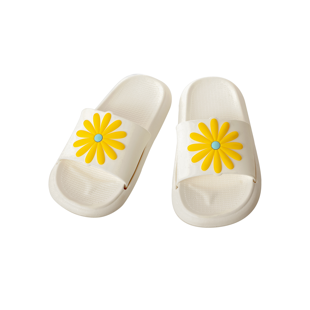 Sunrise Sunflowers Kids＇ Slippers (White, 31-32) – Avada Classic Shop
